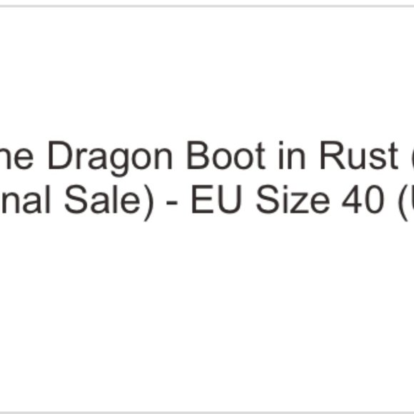 TAFT Dragon Boot in Rust (EU Size 40, Mens 7, Womens 8.5) ALMOST NEW! - Picture 10 of 10